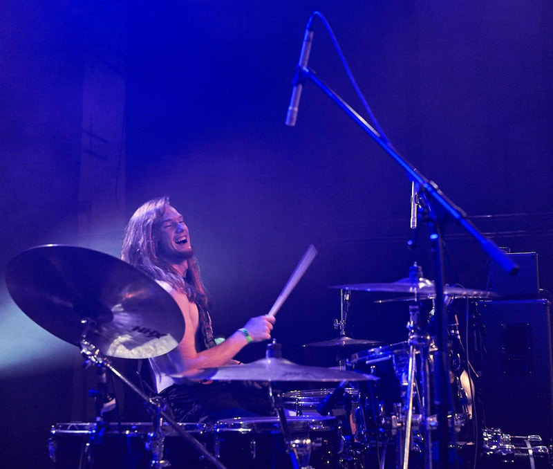 Kei Bland on the drums